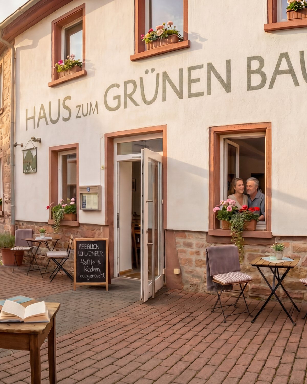 Außenansicht des Dorf Cafe Rothenbuch.