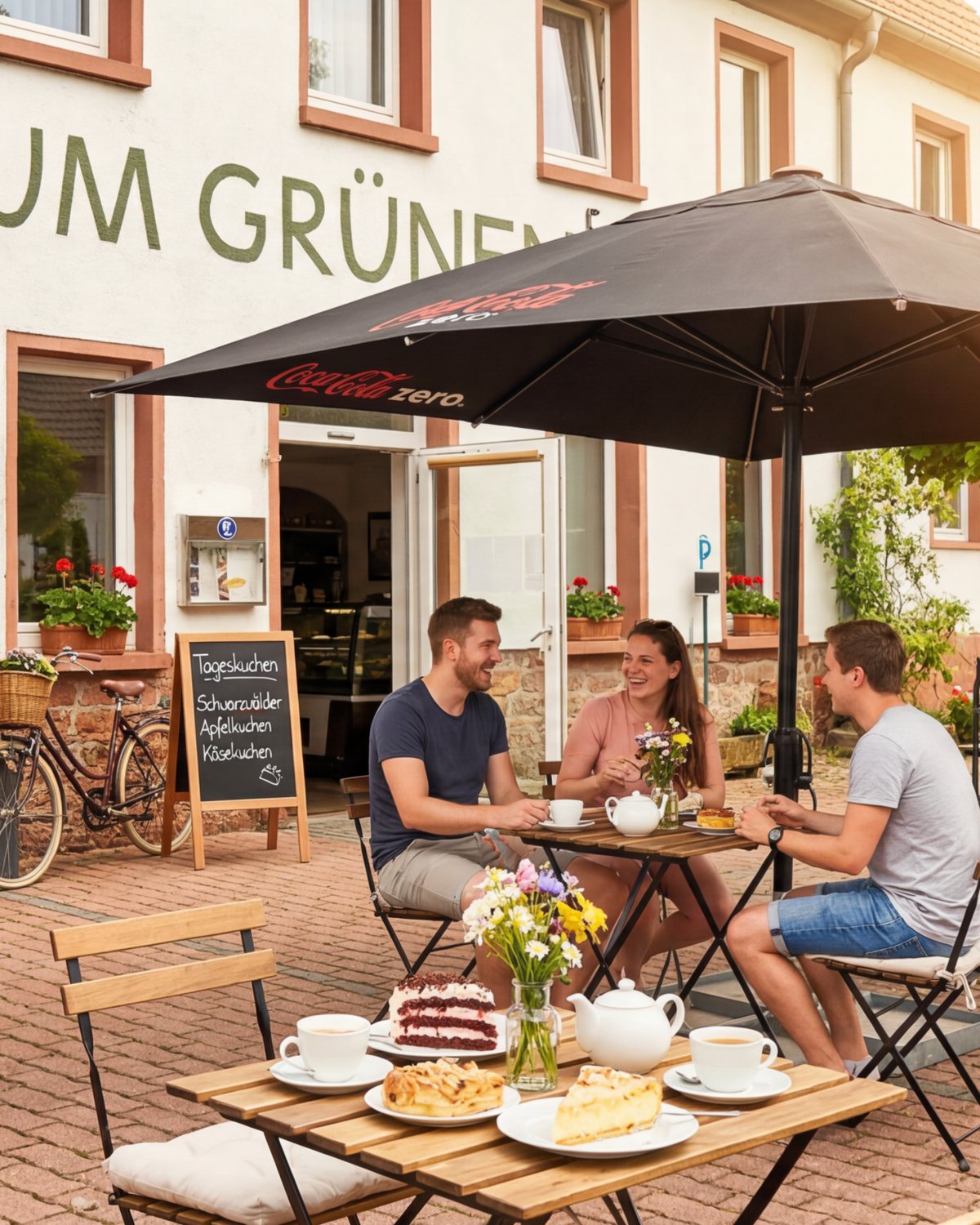 Terrasse des Dorf Cafe Rothenbuch.