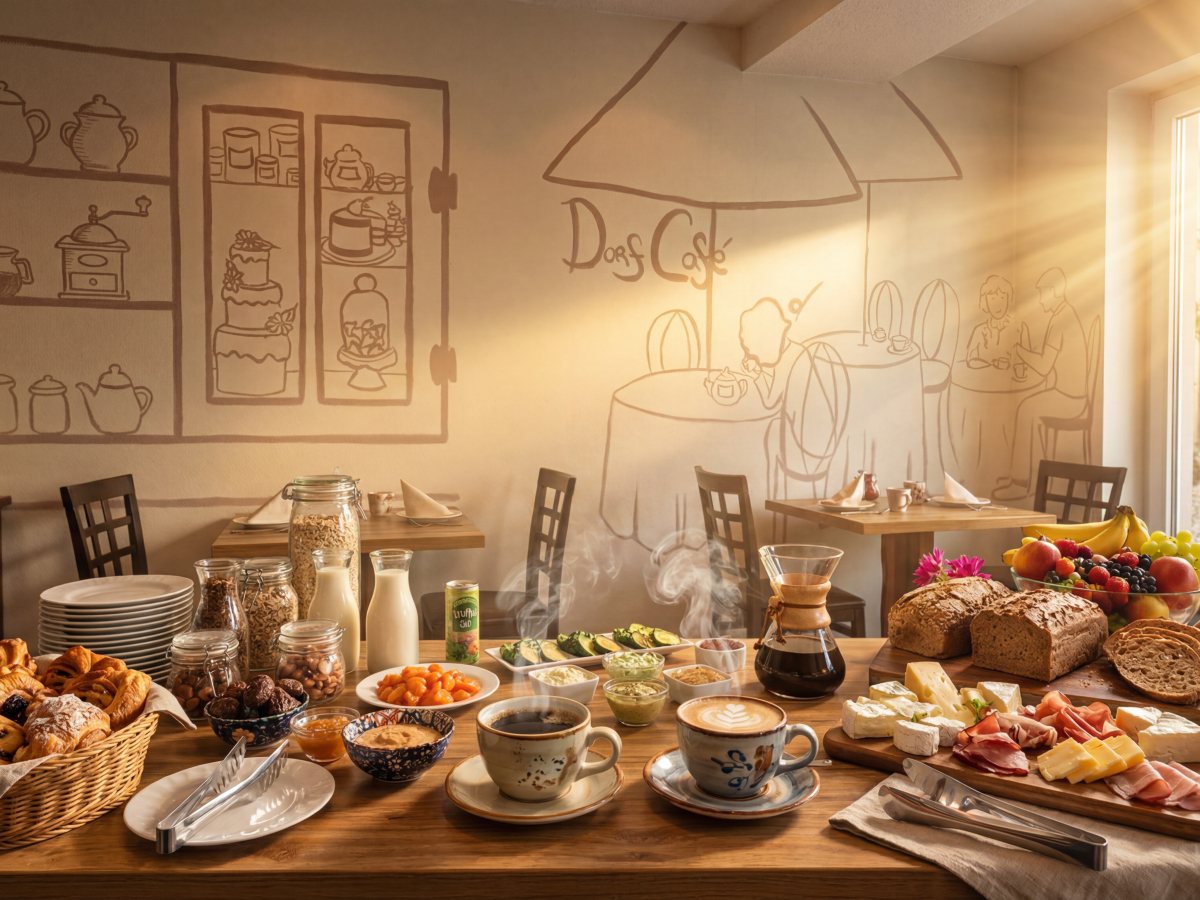Frühstück im Dorf Cafe Rothenbuch.