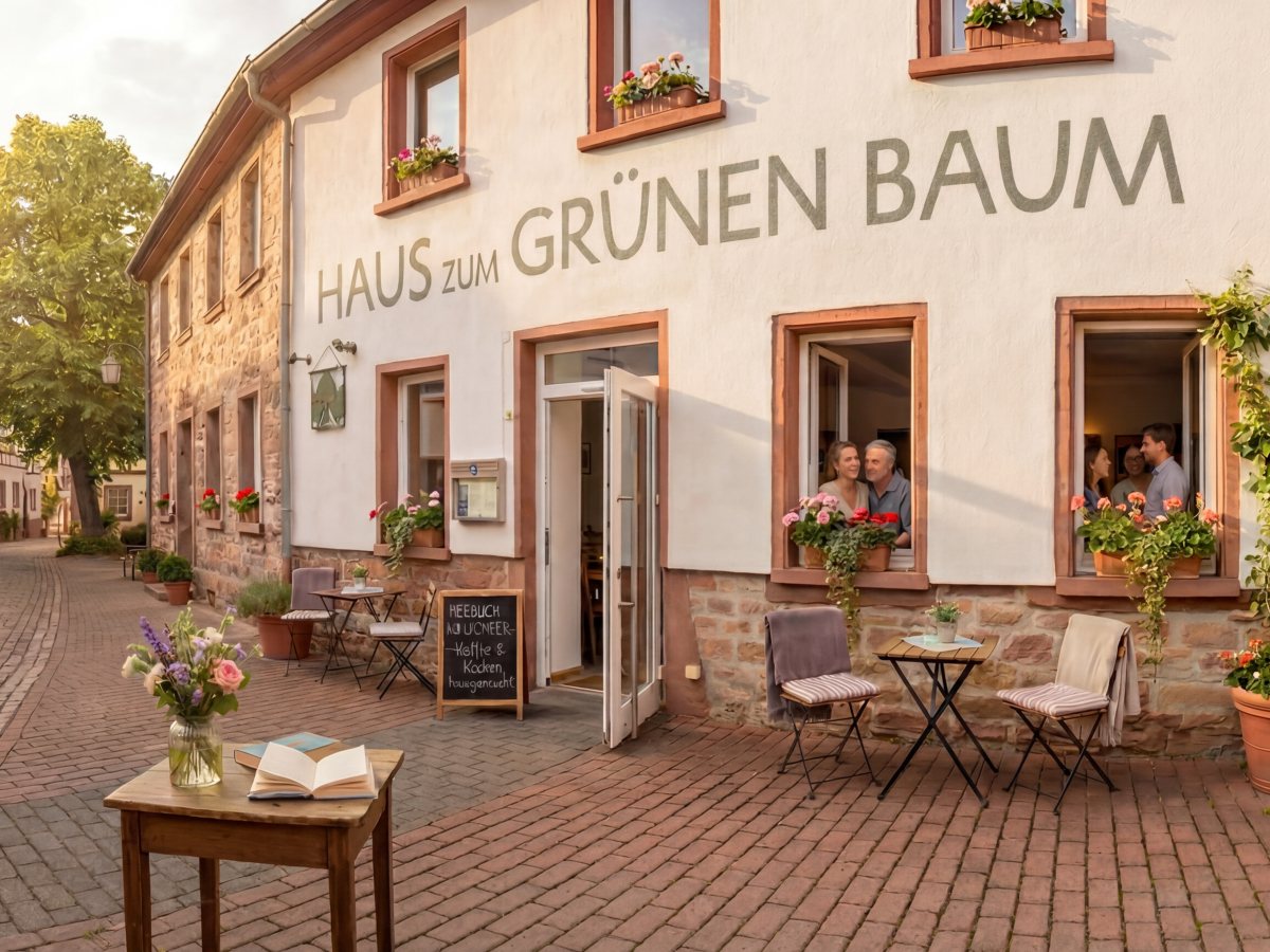 Außenansicht des Dorf Cafe Rothenbuch.